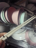 雙槍（Suncha）雙槍合金筷子一人一筷耐高溫白色防滑家用餐具筷新款簡約快子 四角銀環(huán)白色筷5雙 dk40586 曬單實拍圖