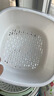 喆系雙層特厚洗菜瀝水籃塑料廚房菜籃水果蔬菜淋水筐多用客廳淘菜家用 升級款PP+PET材質(zhì)+奶白 8件套小+中+大+特大 曬單實(shí)拍圖