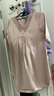 美標睡衣寬松100%真絲女士中袖家居服桑蠶絲睡裙連衣裙粉色 豆沙色 M 曬單實(shí)拍圖