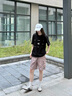 卡賓（CABBEEN）【重磅純棉】男裝 高街美式短袖T恤2025夏季新款潮牌時(shí)尚潮流 煤黑色01 M /170/48 曬單實(shí)拍圖