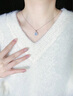 花影（HUAYING）輕奢銀項(xiàng)鏈女士托帕石吊墜經(jīng)典首飾紀(jì)念日生日禮物送女友老婆 托帕石*璀璨星云項(xiàng)鏈 曬單實(shí)拍圖