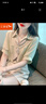 紅蜻蜓減齡短袖襯衫女士2025夏季Polo小衫新款爆款洋氣漂亮別致雪紡上衣 綠色短袖 M 【90-105斤】 曬單實拍圖