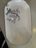 金嵐玉唐山骨瓷大號蒸全魚(yú)盤(pán)深碟子12英寸歐式長(cháng)方形魚(yú)盤(pán)花卉家用花邊深湯魚(yú) 青雀之喜-12英寸花邊魚(yú)1個(gè) 曬單實(shí)拍圖
