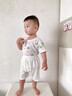 新生嬰兒分體褲子外穿夏季薄款男女寶寶莫代爾a類短褲幼兒開襠褲 【超值2件】莫代爾短褲藍色+白色 66 碼：0-3個月寶寶 曬單實拍圖
