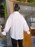 DAVEY MODE中長款薄款襯衫防曬衣女夏季2025新款冰絲寬松大碼防曬服開衫外套 白色 M （適合90-110斤） 曬單實拍圖