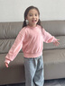 可可鴨（QQ DUCK）童裝兒童衛(wèi)衣女童休閑上衣簡(jiǎn)約外套青少年衣服皇冠愛(ài)心粉色；130 曬單實(shí)拍圖