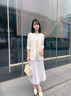 Laurèl【真絲】勞芮新款氣質(zhì)收腰百搭高智西服外套LWD351T02400 純凈白 M 165/88A 曬單實拍圖