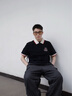 C'N'C【奢侈品禮物】CNC高爾夫運(yùn)動(dòng)戶外短袖polo衫經(jīng)典翻領(lǐng)商務(wù)T恤男 黑色 50 /M/(175/92A) 曬單實(shí)拍圖