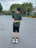 卡賓（CABBEEN）【側邊老花織帶】百搭運動(dòng)風(fēng)短褲男夏季寬松微彈潮流五分褲 煤黑色01 M /170/48 曬單實(shí)拍圖