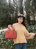 viney牛皮斜挎手提包包女包輕奢托特包單肩包生日禮物送女友老婆 【紅色】高級感實(shí)用大包 品牌百搭通勤紅色新娘婚包 曬單實(shí)拍圖