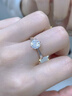 Grace GirlPT950鉑金戒指一克拉鉆戒結(jié)求婚走心表白紀(jì)念日生日禮物送女友 鉑金一克拉莫桑鉆女戒 曬單實(shí)拍圖