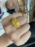 奢名紀金包銀戒指黃金徽章克羅心男士大版戒子板戒送爸爸生日禮物父親節 包金3.2克金包銀羅心戒指 曬單實(shí)拍圖