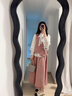 佰藍(lán)嬌牛仔套裝裙女2025春秋季新款高級感洋氣質(zhì)流蘇襯衫半身裙子三件套 粉色 S （建議105斤內(nèi)） 曬單實拍圖