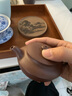 藏壺天下【晨光窯·造】宜興紫砂壺 黃龍山紫泥 漢扁壺 手工制作 曬單實(shí)拍圖