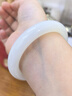 豆蔻時(shí)光精品和田玉手鐲女款白玉鐲子瑩潤(rùn)平安鐲送媽媽送老婆內(nèi)徑55-56mm 曬單實(shí)拍圖