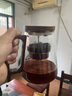 OQB德國茶壺泡茶壺茶水分離杯茶水分離壺玻璃泡茶神器高端個人專用 【一鍵過濾】胡桃木 透明 800ml 曬單實拍圖