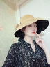 CARNEGIE&KEITH遮陽帽女2025新款女士漁夫帽大帽檐遮臉旅行黑膠防紫外線防曬帽女 卡其色（黑膠防紫外線UV50+） 曬單實(shí)拍圖