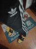 三葉草（Adidas）阿迪達斯針織長(cháng)褲男 時(shí)尚簡(jiǎn)約寬松舒適透氣休閑褲 黑白 S 曬單實(shí)拍圖