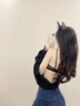 淘可夢(mèng)法式性感蕾絲內衣女超薄款大胸顯小無(wú)鋼圈文胸套裝純欲三角杯胸罩 黑色-套裝-睫毛蕾絲 L 36/80AB 曬單實(shí)拍圖