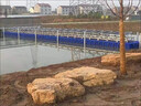 馳笠 水上應急船浮筒塑料移動(dòng)平臺浮動(dòng)浮箱釣魚(yú)浮橋游艇龍舟碼頭 50*50*40方形加厚浮筒(1平方) 曬單實(shí)拍圖