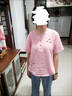 RGPX亞麻棉麻襯衫女純棉短袖t恤中年媽媽裝洋氣寬松遮肚子民族風(fēng)半袖 皮粉色 【優(yōu)質(zhì)版】 M 【建議80-100斤】 曬單實(shí)拍圖