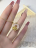 老鳳祥玫瑰花銀項(xiàng)鏈女玉髓平安扣吊墜結(jié)婚紀(jì)念日禮物送女友老婆媽媽生日 浪漫玫瑰平安扣項(xiàng)鏈 曬單實(shí)拍圖