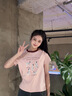 LAGOGO可愛(ài)斑點(diǎn)狗粉色T恤女拉谷谷2025年夏季新款撞色圓領(lǐng)短袖 粉紅色 M 曬單實(shí)拍圖