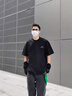 陌汀2025新款潮牌夏季港風圓領短袖t恤男士衫ins復古純棉寬松大碼上衣 黑色 0013 M 曬單實拍圖