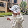 多米貝貝嬰兒防曬帽小月齡寶寶大檐遮陽(yáng)帽防紫外線夏晴雨兩用 [UPF50+高度防曬 ]花間小鹿 曬單實(shí)拍圖