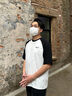 GXG男裝 圓領T恤撞色插肩袖上衣涼感短袖針織 2025夏季新品 黑白色 2XL 曬單實拍圖