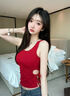 多菲尼森吊帶背心女紅色辣妹性感裹胸內(nèi)衣美背抽繩收腰內(nèi)搭帶胸墊外穿上衣 大紅色 （80-120斤） 曬單實拍圖