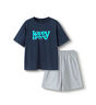 巴拉巴拉兒童短袖套裝2025童裝夏季男大童兩件套速干純棉休閑208225119102 曬單實(shí)拍圖