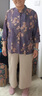 娜愛緣中老年人夏裝襯衫女媽媽夏季套裝老太太服裝上衣老人衣服奶奶裝 綠色上衣+黑色褲子 XL(建議80-105斤) 曬單實(shí)拍圖