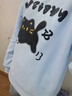 LDBE奶fufu圓領(lǐng)加絨衛(wèi)衣女春秋小眾設(shè)計(jì)感寬松慵懶風(fēng)復(fù)古日系無帽上衣 奶藍(lán)色【春秋薄款】 L（95-110斤） 曬單實(shí)拍圖