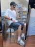 真維斯（JEANSWEST）230g高支精梳純棉重磅短袖t恤男夏季新款白色寬松休閑內(nèi)搭純色T恤 深灰 純色 2XL 曬單實(shí)拍圖