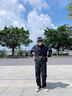 羅蒙（ROMON）美式?jīng)_鋒褲工裝褲男休閑百搭男褲高街機能運動直筒長褲子黑色L 曬單實拍圖