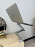 Eary筆記本倒掛支架電腦懸空吊倒裝機械臂鋁合金可旋轉增高掛壁免打孔ipad平板macbook支撐固定托架子 銀色【全金屬/可旋轉可伸縮/正倒裝兩用】 曬單實(shí)拍圖