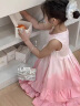 俠客小龜女童連衣裙2025夏季新款兒童韓版休閑裙子背心裙小女孩洋氣公主裙 粉色 140 曬單實拍圖