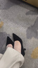 百麗踏系列品牌斷碼斷碼羊皮單鞋女2025新款法式細跟3公分小跟工作高跟 黑色【5厘米跟】 36 曬單實(shí)拍圖