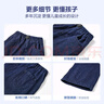 ASK JUNIOR女童褲子2025秋兒童運動(dòng)復古牛仔長(cháng)褲百搭闊腿褲防蚊褲 藍色 130 曬單實(shí)拍圖