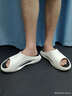 潔麗雅踩屎感運動(dòng)涼拖鞋男士夏季2025新款防滑防臭健身沙灘拖鞋男外穿 白黑【黑科技鞋墊】 42-43 【標準碼】 曬單實(shí)拍圖