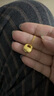 中國(guó)黃金（CHINA GOLD）足金小胖福平安鎖黃金吊墜金坨寶寶黃七夕情人節(jié)禮物送女朋友老婆 足金吊墜【約0.5g-黑繩】 曬單實(shí)拍圖