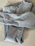 貝瑞加（Babyprints）女童打底褲兒童褲子女寶寶彈力長(zhǎng)褲女孩春秋底褲木耳邊 灰110 曬單實(shí)拍圖
