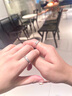 中國黃金南風(fēng)足銀情侶戒指男女款求婚對戒七夕情人節(jié)禮物送女友老婆生日 足銀南風(fēng)對戒【紅色禮盒】 曬單實(shí)拍圖