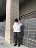 凰梡七分袖男t恤夏季潮牌潮流寬松大碼半袖體恤重磅冰絲衣服 白色 XL 曬單實(shí)拍圖