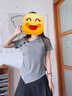 妙奕嘉短袖t恤女夏季新款潮流正肩上衣女士時(shí)尚洋氣高級(jí)感顯瘦遮肚子 不規(guī)則翻領(lǐng)蝴蝶結(jié)短袖【灰色】 L 【建議105-120斤】 曬單實(shí)拍圖