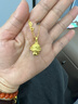 周鴻金 金猴吊墜本命年黃金猴十二生肖猴足金999小猴子項(xiàng)鏈金猴掛墜男女 重約2.8克 曬單實(shí)拍圖