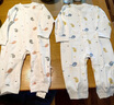 棉芹嬰兒衣服新生兒連體衣春秋款內(nèi)衣初生0-3個月爬服寶寶衣服 【黃+粉小鳥】2件裝 80碼(建議9-12個月19-22斤) 曬單實拍圖