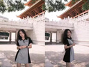 FSHE大碼正肩修身連衣裙女夏季短袖顯瘦遮肚子收腰polo短款V領(lǐng)裙子 短款 L 【建議110-1250斤】 曬單實拍圖