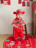 歌兒寶兒嬰兒周歲禮服夏裝男寶寶抓周兩件套短袖漢服童裝 夏龍行龘龘套裝+帽子+襪子 90 曬單實拍圖